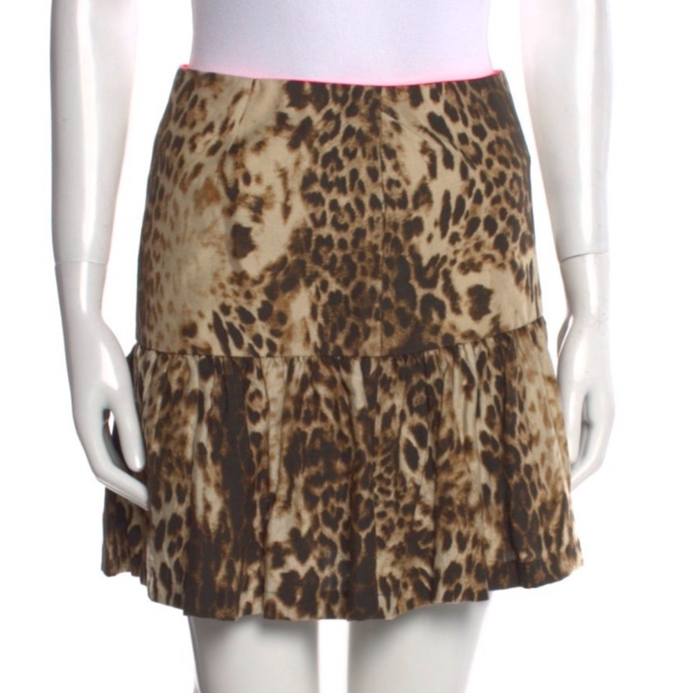 AUTHENTIC maje animal print mini skirt size S